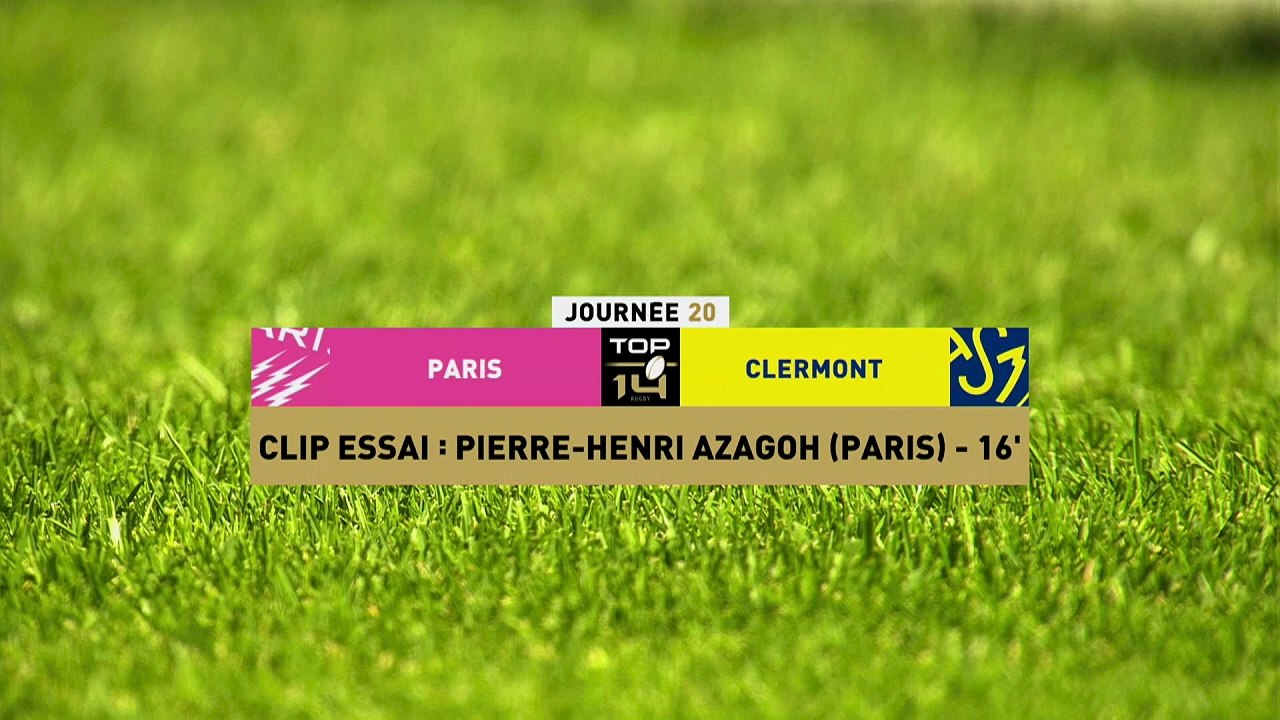 TOP 14 - Essai de Pierre-Henri AZAGOH (SFP) - Stade Français Paris - ASM Clermont