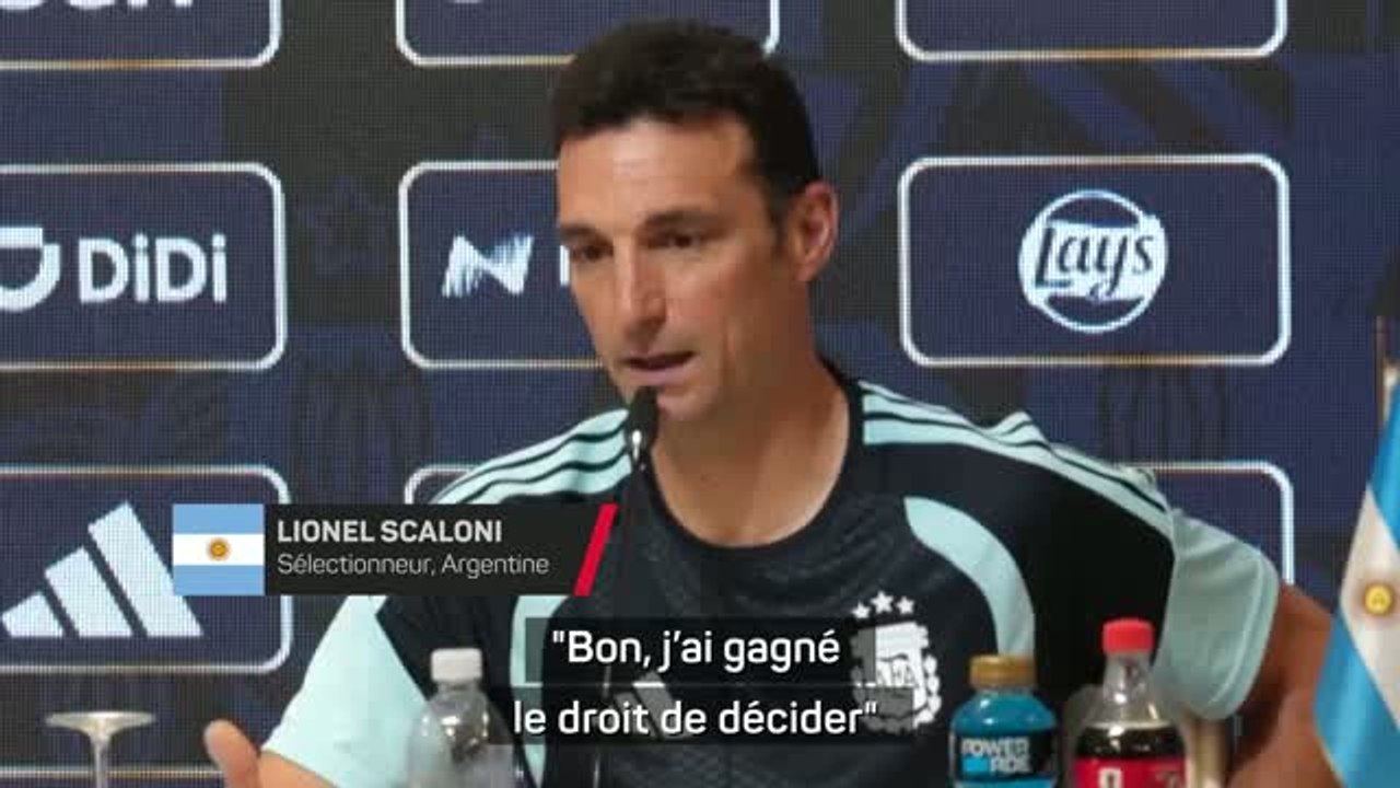 Argentine - Scaloni laissera le choix à Messi quant à sa participation à la Coupe du monde