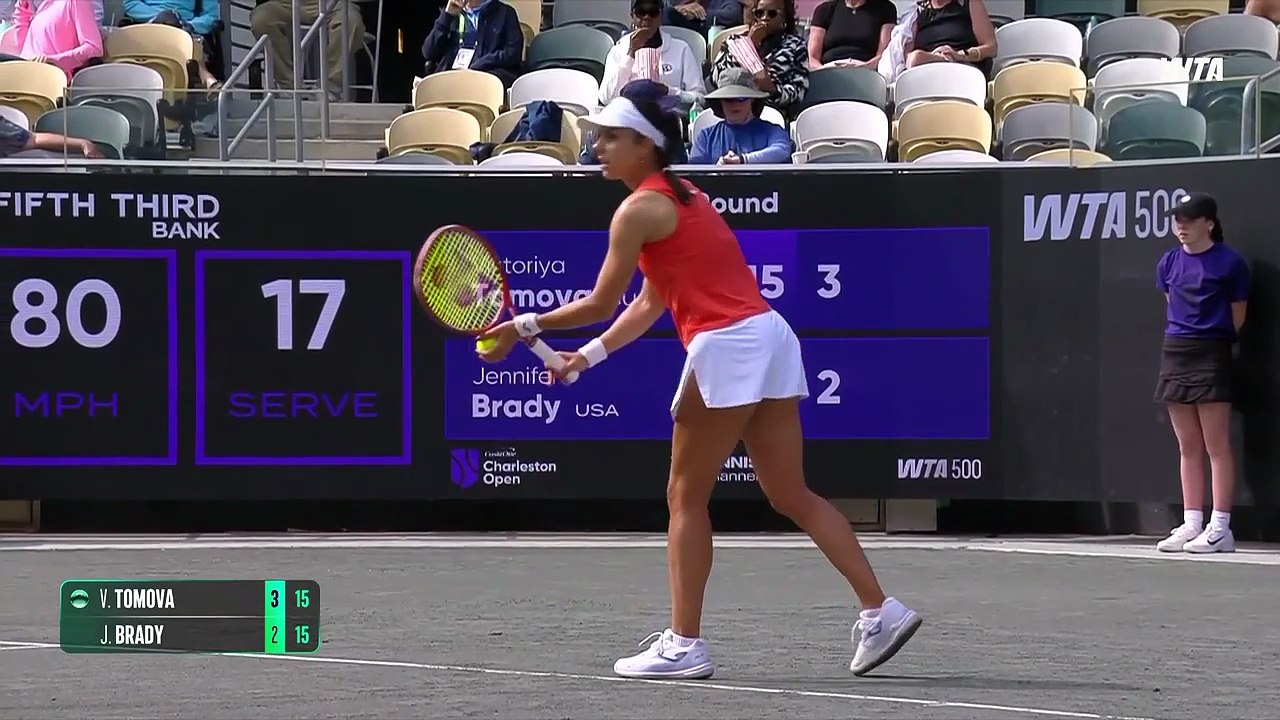 Viktoriya Tomova VS Jennifer Brady | WTA Highlights | Round of 64 | Charleston 2026 😍