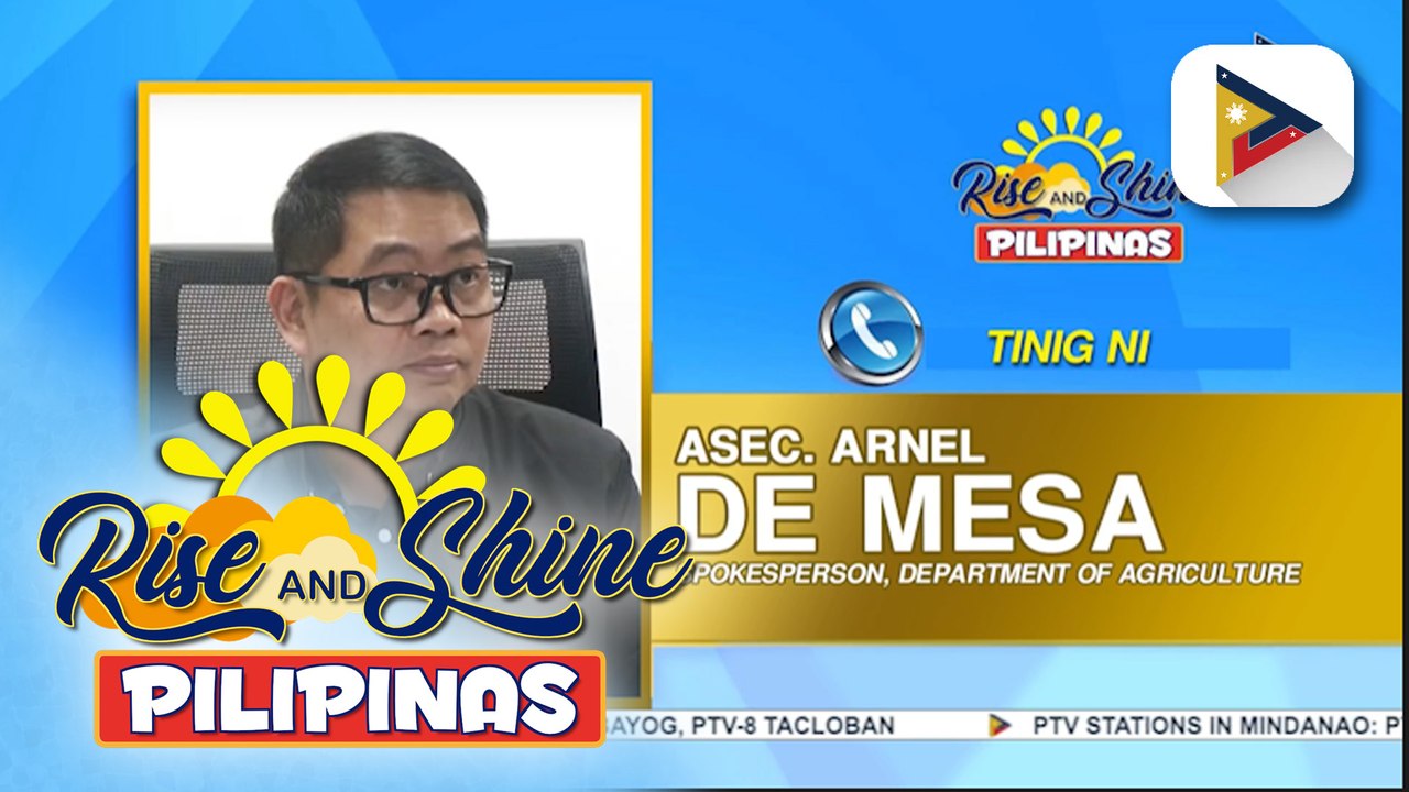 Panayam kay D.A. Spokesperson Asec. Arnel de Mesa hinggil sa iba’t ibang programa ng ahensya at mga hakbang sa pagtulong sa mga magsasaka at mangingisda na apektado ng taas-presyo sa langis