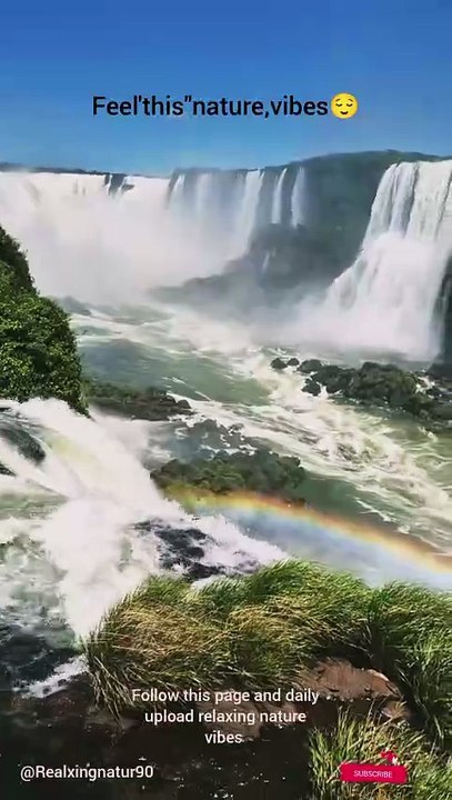 Relaxing Waterfall & Sky View 🌤️ | Peaceful Nature Sounds | Stress Relief 4K