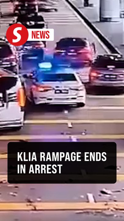 Driver rams multiple vehicles in wild police chase at KLIA