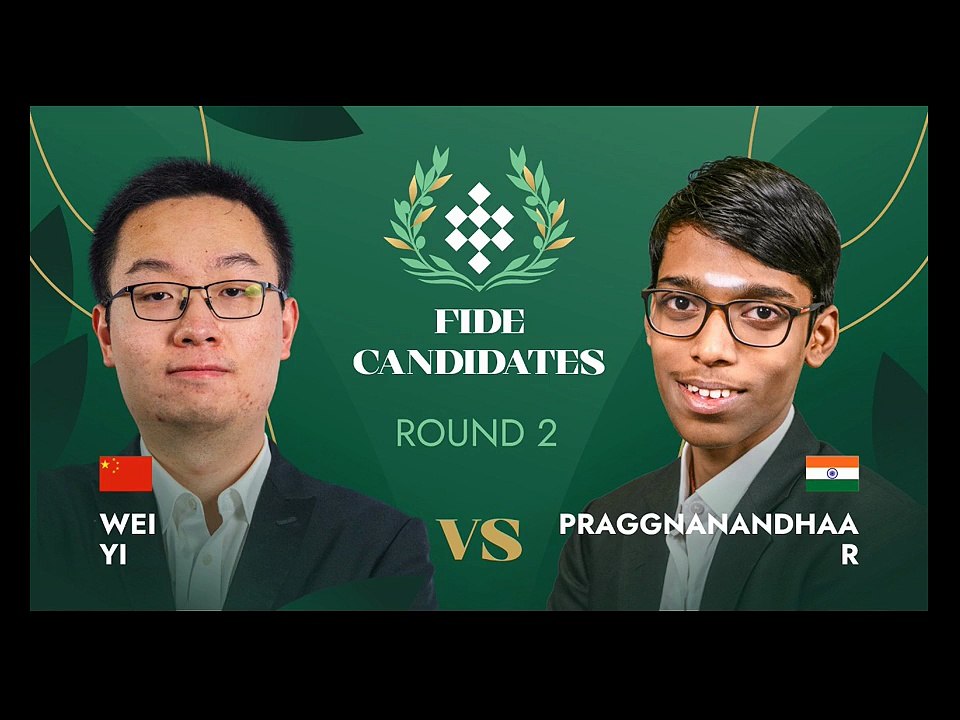 ♟️ Wei Yi vs Praggnanandhaa – a strong Candidates clash!  Wei Yi faced R Praggnanandhaa in Round 2 of the FIDE Candidates Tournament 2026.  Both players fought a deep strategic battle, but neither side could break through, and the game ended in a draw.  #