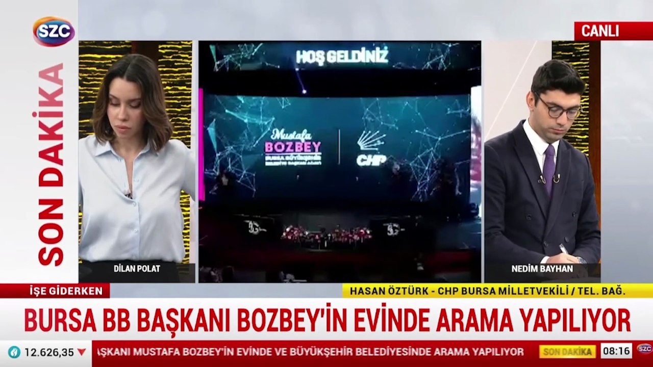 Bursa Byükşehir Belediye Başkanı Mustafa Bozbey Gözaltında!  Hasan Öztürk CHP Bursa Milletvekili Sözcü TV 'de