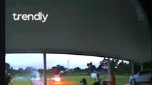 Fireworks accident recorded on Ring doorbell camera