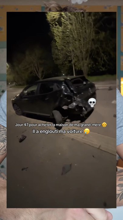 Je suis dégoûté 🥲 aujourd’hui je vais faire toute les démarches, mes parents vont me prêter une de leur voiture en attendant l’expertise 🥲 #accident #voiture #choc