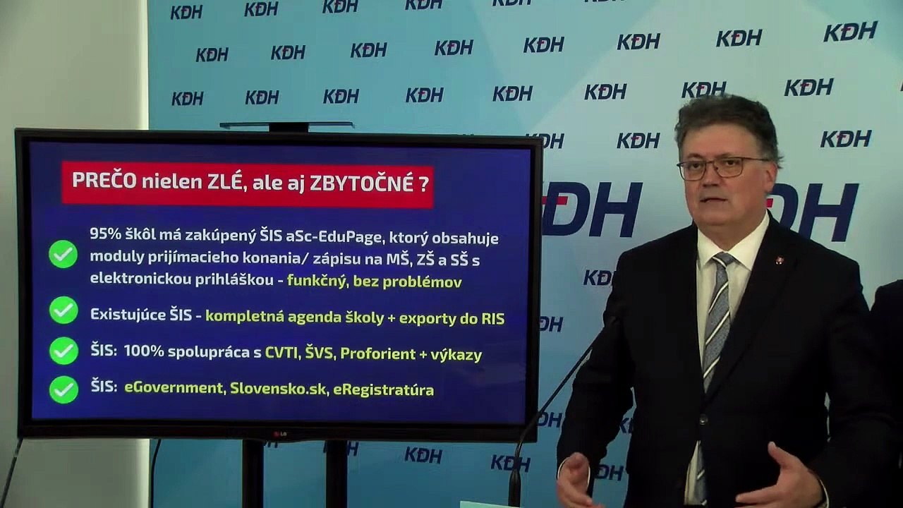 ZÁZNAM: MŠVVaM odmieta tvrdenie KDH,že o deťoch v systéme ePrihlášky rozhodne algoritmus