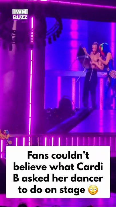 Fans couldn’t believe what Hollywood rapper Cardi B asked her dancer to do on stage at her music concert