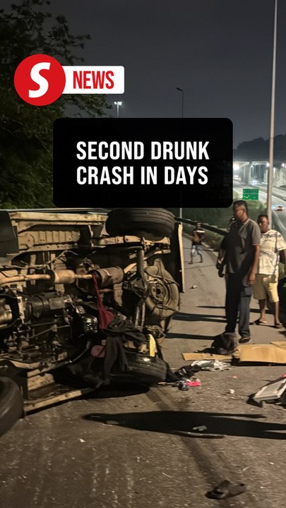 Suspected drunk driver crashes SUV into van carrying six people