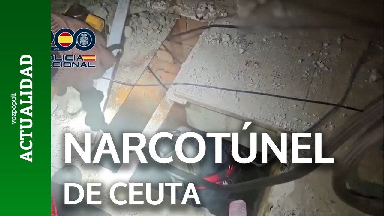 Hallan en Ceuta un 'narcotúnel' para introducir toneladas de hachís en España