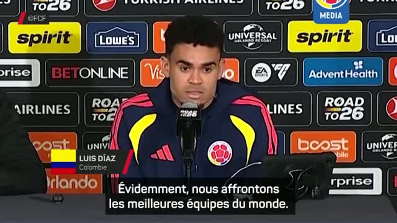 Colombie - Díaz : ''Nous affrontons les meilleures équipes du monde''