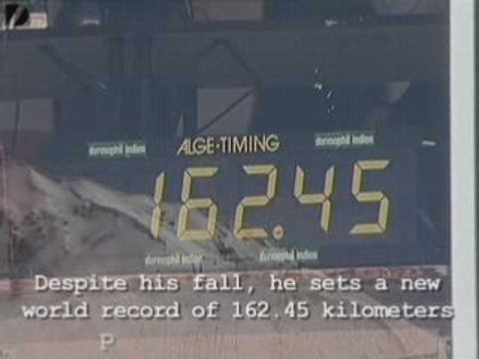 Blind Skiier Gets Downhill Record