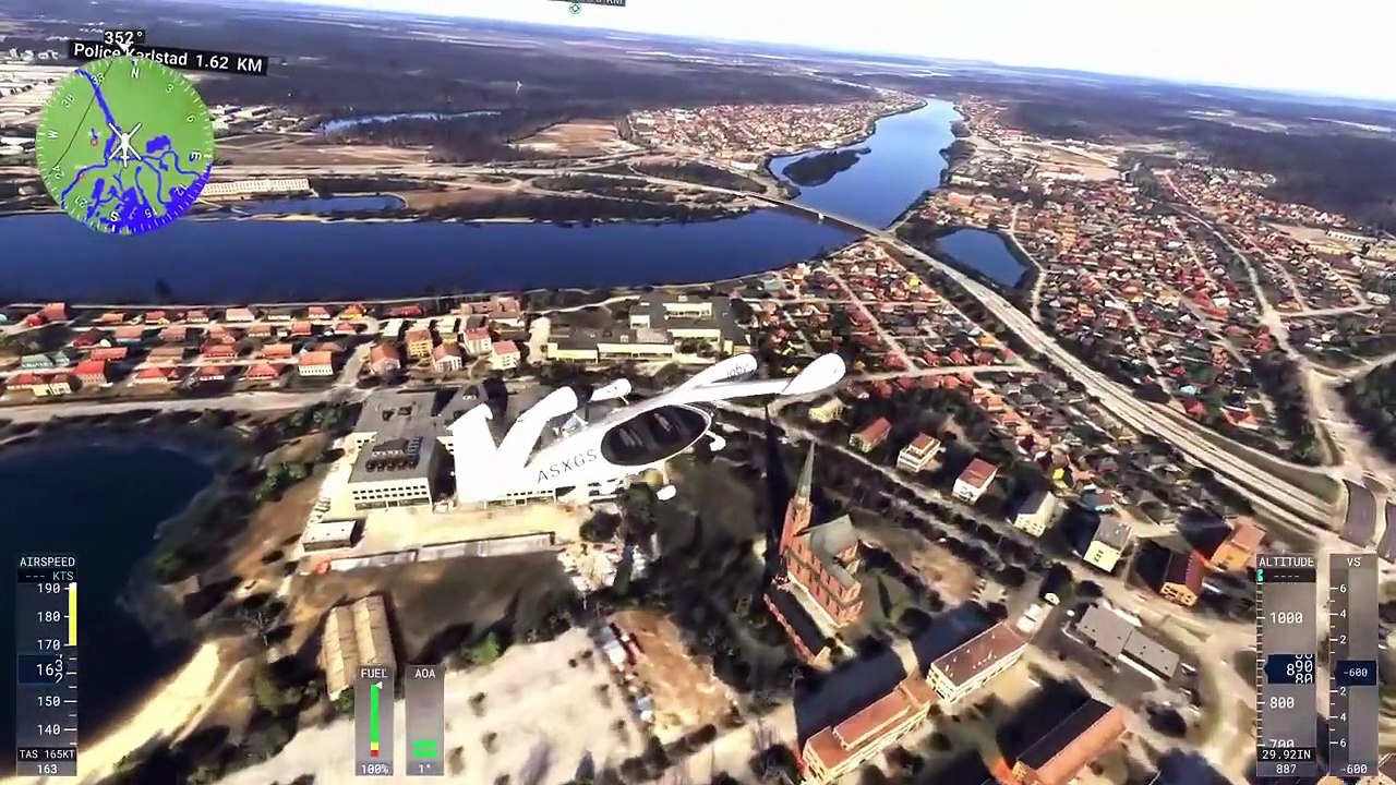 Microsoft flight Simulator 2024. Karlstad