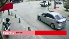 Trafikte beyzbol sopalı saldırı kamerada