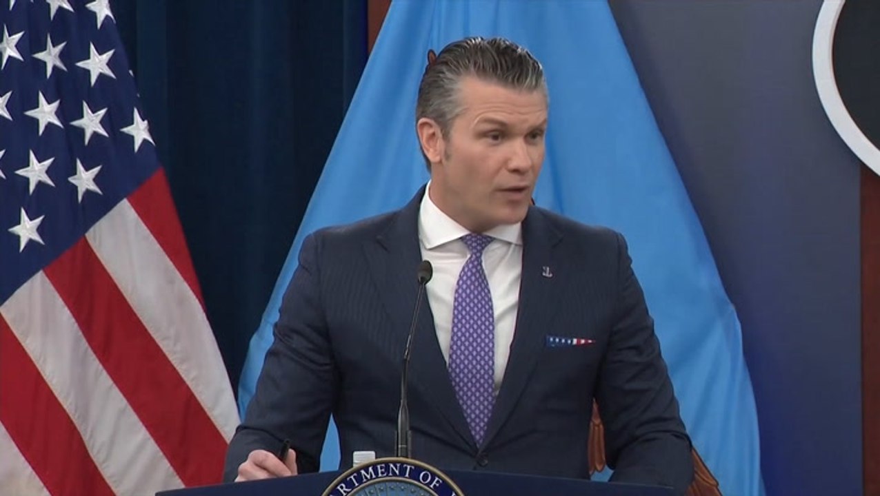 Watch Pete Hegseth take swipe at ‘big bad Royal Navy’ in latest insult to allies over Iran war