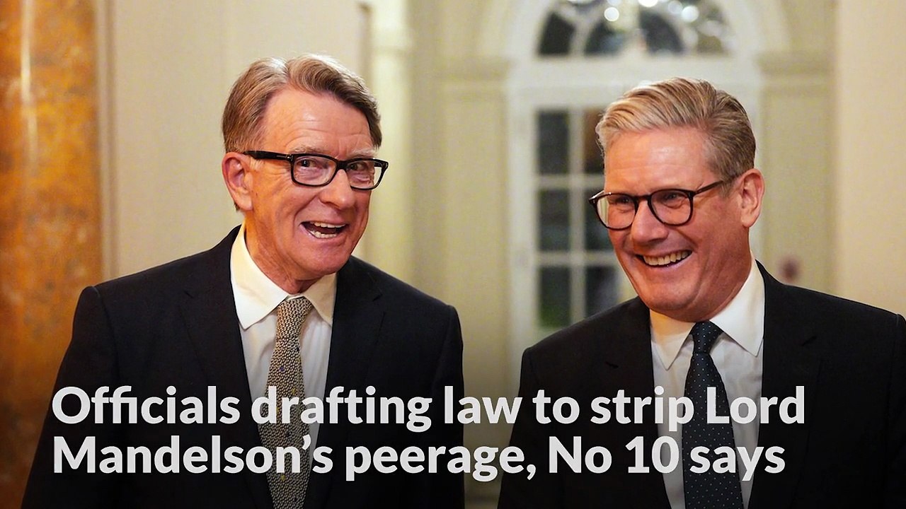 Officials drawing up legislation to remove Lord Mandelson's peerage, No 10 says