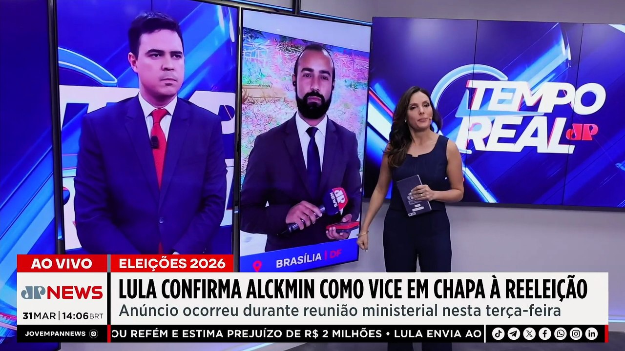 Eleições 2026: Lula confirma Geraldo Alckmin como vice em chapa à reeleição | TEMPO REAL