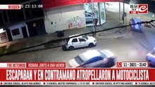 Escapaban de la policía y atropellaron a joven motociclista
