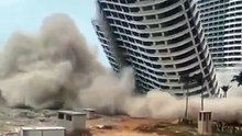 Huge Buildings Demolition Process