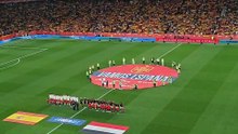 Así sonó el himno de España en Barcelona antes del España vs Egipto