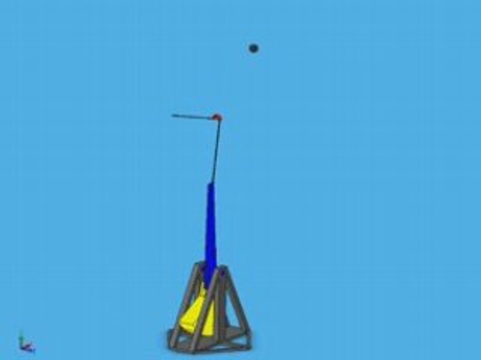 Trébuchet, Solidworks and fire experiment