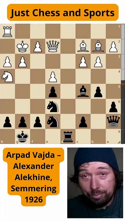 Alekhine gana un peón contra Arpad Vajda (1926)