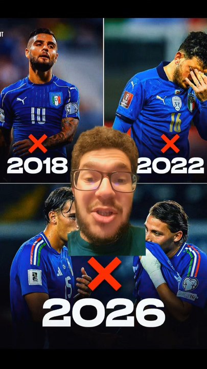 L'ITALIE NE PARTICIPERA PAS À LA COUPE DU MONDE !C'est devenu une mauvaise habitude pour les Italiens qui vont enchaîner 3 éditions de la CDM sans y participer !