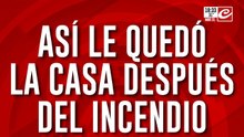 Así le quedó la casa después del incendio