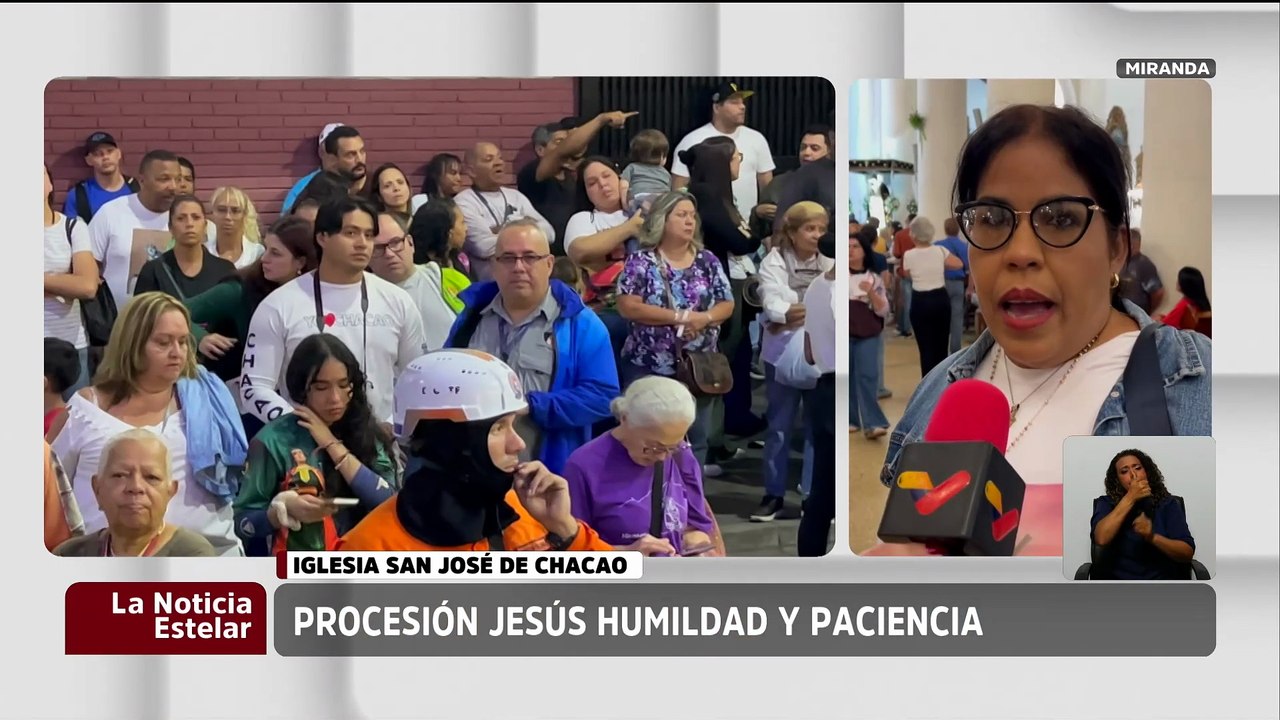 Iglesia San José de Chacao reúne a miles de devotos para la procesión "Jesús Humildad y Paciencia"
