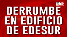 Derrumbe en edificio de Edesur