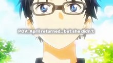 Your lie in April 😭🥀 1 April 2026 | Your lie in april Sad Edits #yourlieinapril#animesad#animeedits