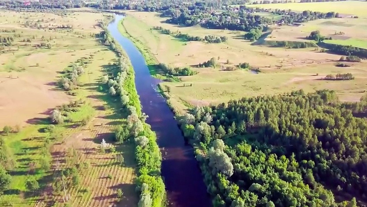 4K Drone Aerial Footage - Relax Morning Video with Smoothing Music - Charming Ukrainian Rivers