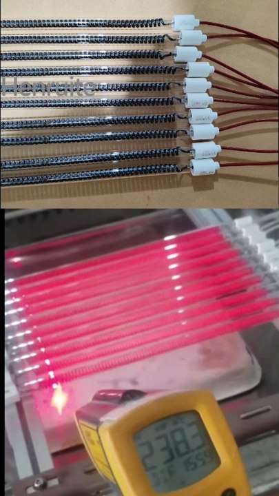 500mm 1800w Medium Wave Heat Lamp Carbon Fiber Infrared Heat Lamp For Drying