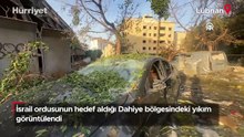 İsrail ordusunun hedef aldığı Dahiye bölgesindeki yıkım görüntülendi