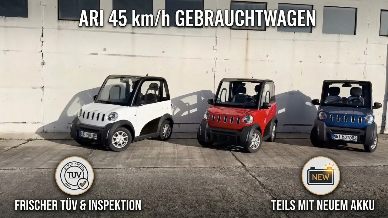 ARI Motors 45 km/h Auto gebraucht: Günstig, flexibel, alltagstauglich