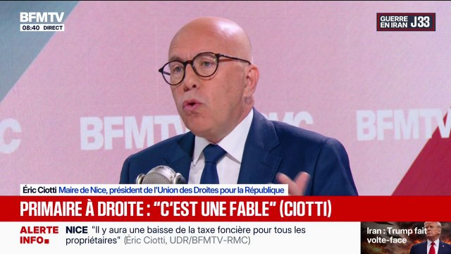 Barrage à l'extrême droite: On peut échouer au second tour à cause de ce ridicule front républicain , déclare Éric Ciotti, maire UDR de Nice