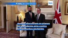 Presidente sírio discute guerra no Irão com o primeiro-ministro britânico na sua primeira visita a Londres