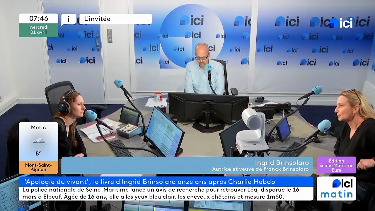 Ingrid Brinsolaro, l'épouse de Franck Brinsolaro, assassiné le 7 janvier 2015, lors de l'attentat contre Charlie Hebdo, publie un livre onze ans après