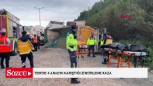 TEM’de 4 aracın karıştığı zincirleme kaza; Ankara yönü trafiğe kapalı
