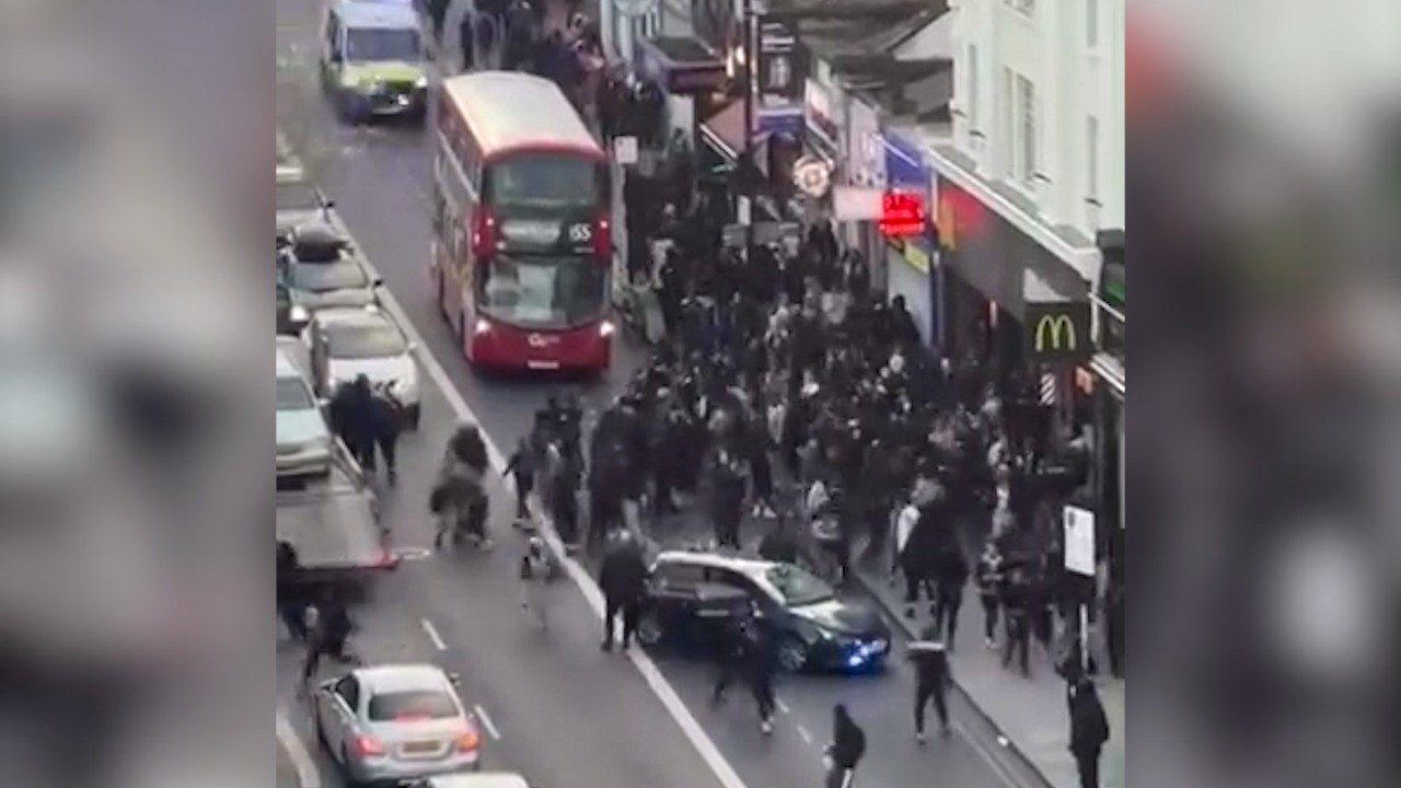 Youths spark mayhem on Clapham High Street AGAIN just days after three teenagers arrested as mob storm shops