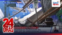 1 sugatan sa pagbagsak ng crane lift sa ginagawang gusali | 24 Oras