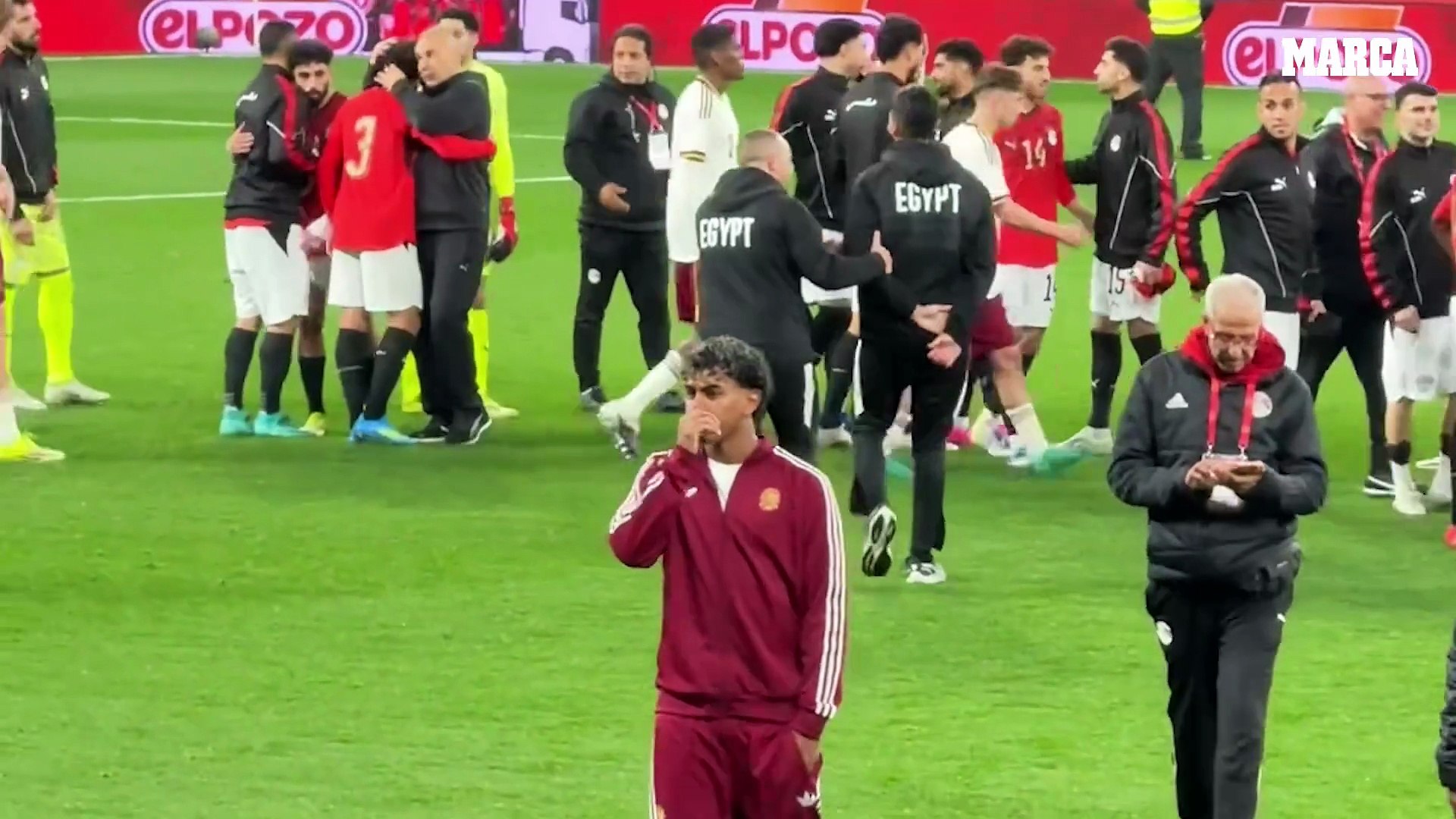 La cara de Lamine Yamal cuando abandonaba el RCDE Stadium