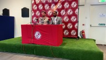 Woking manager Jermain Defoe unveiling press conference