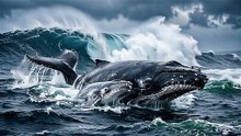 Whale Protects Baby in Storm