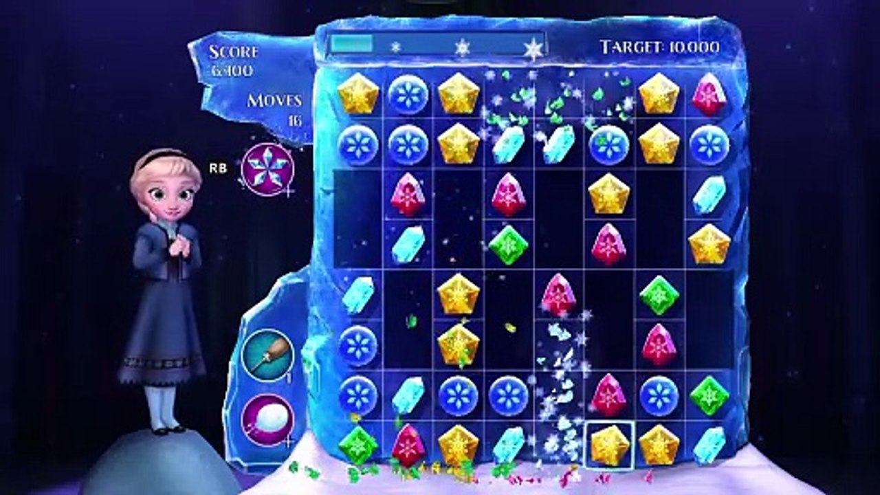 Completing An Easy Level (Frozen Free Fall: Snowball Fight)