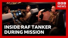 Inside RAF Refuelling Tanker During Mission Against Iranian Drones | Real Military Footage