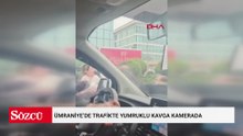 Ümraniye’de trafikte yumruklu kavga kamerada