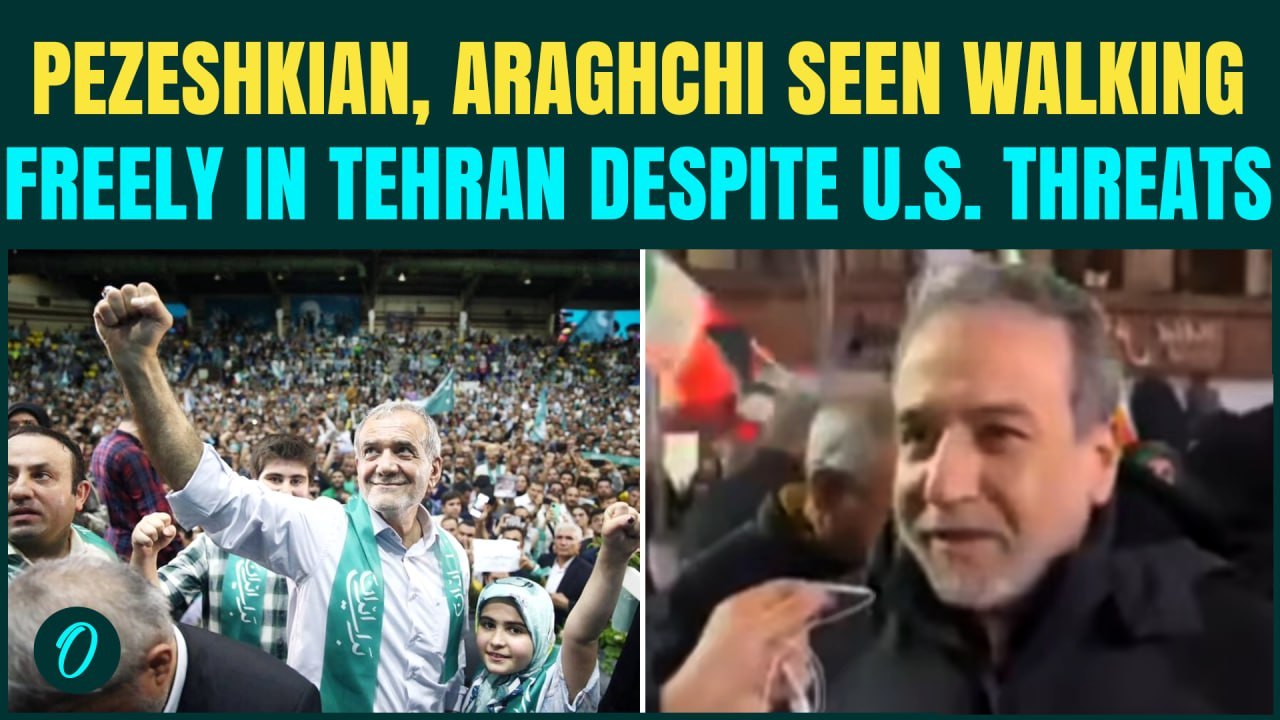 Iran President Pezeskhian and FM Araghchi Spotted Walking on Tehran Streets Amid U.S.-Israel Threats