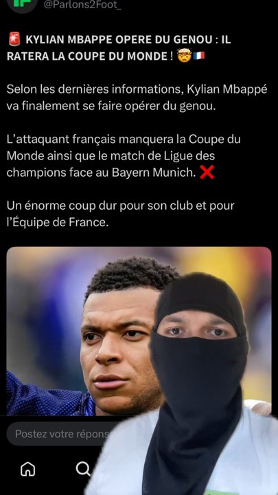 Kylian Mbappe va louper la Coupe du monde