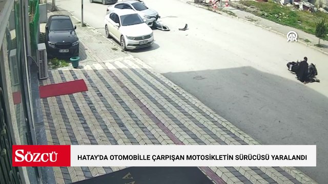 Hatay'da otomobille çarpışan motosikletin sürücüsü yaralandı